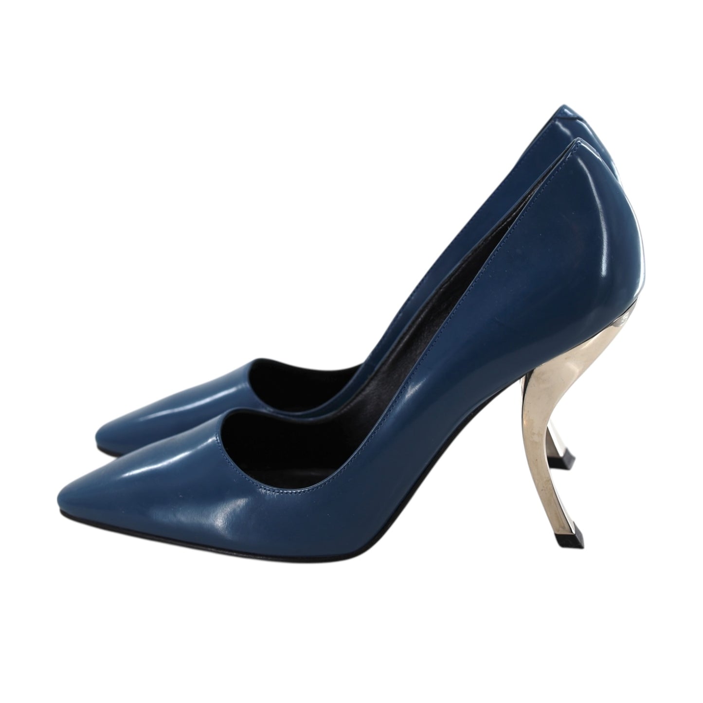 Roger Vivier Viv in the City Blue and Silver Heel