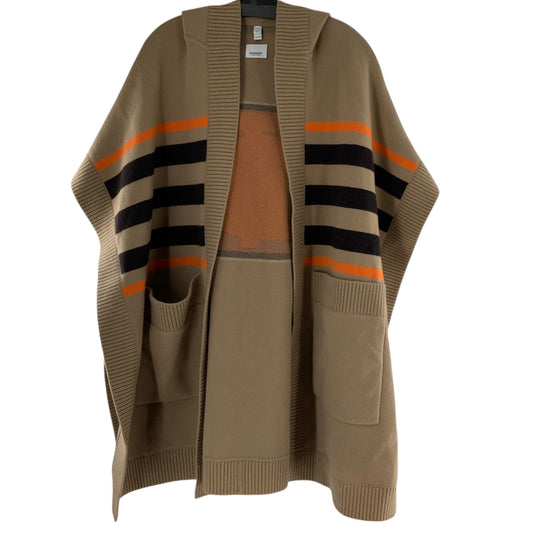 Burberry Tan Poncho/Cape With Orange Accents