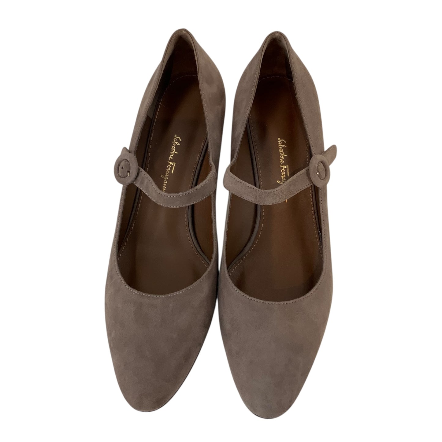 Salvatore Ferragamo Mary Jane Mid-Heel Pumps