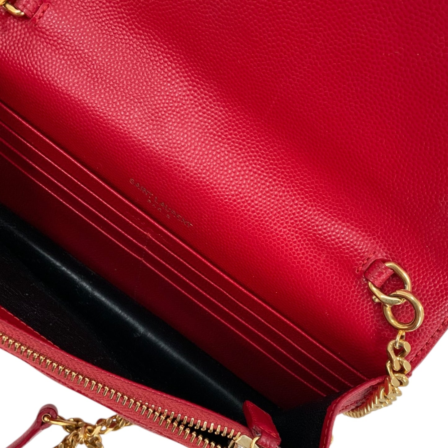 YSL Red Chevron Envelope Bag