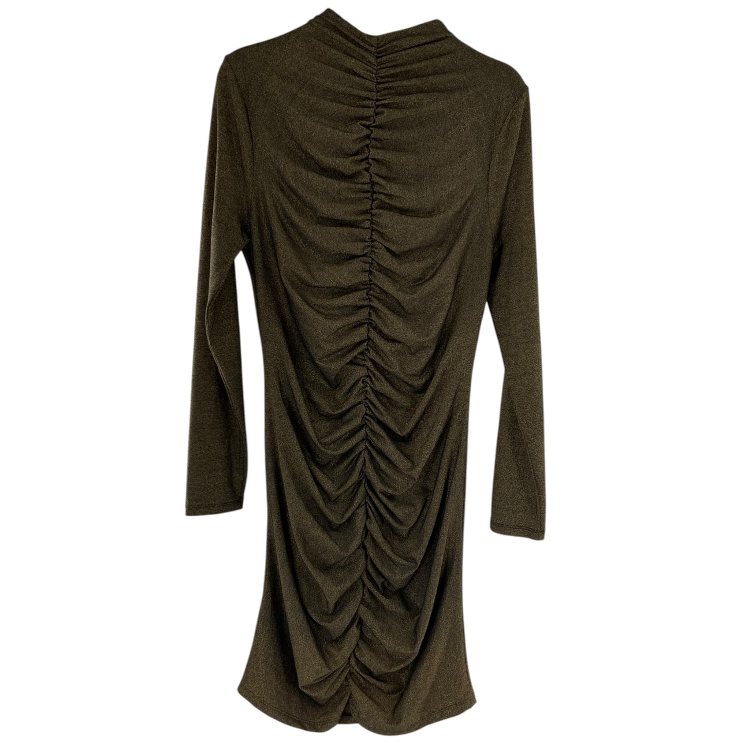 Veronica Beard Elson Gold Metallic Ruched Dress