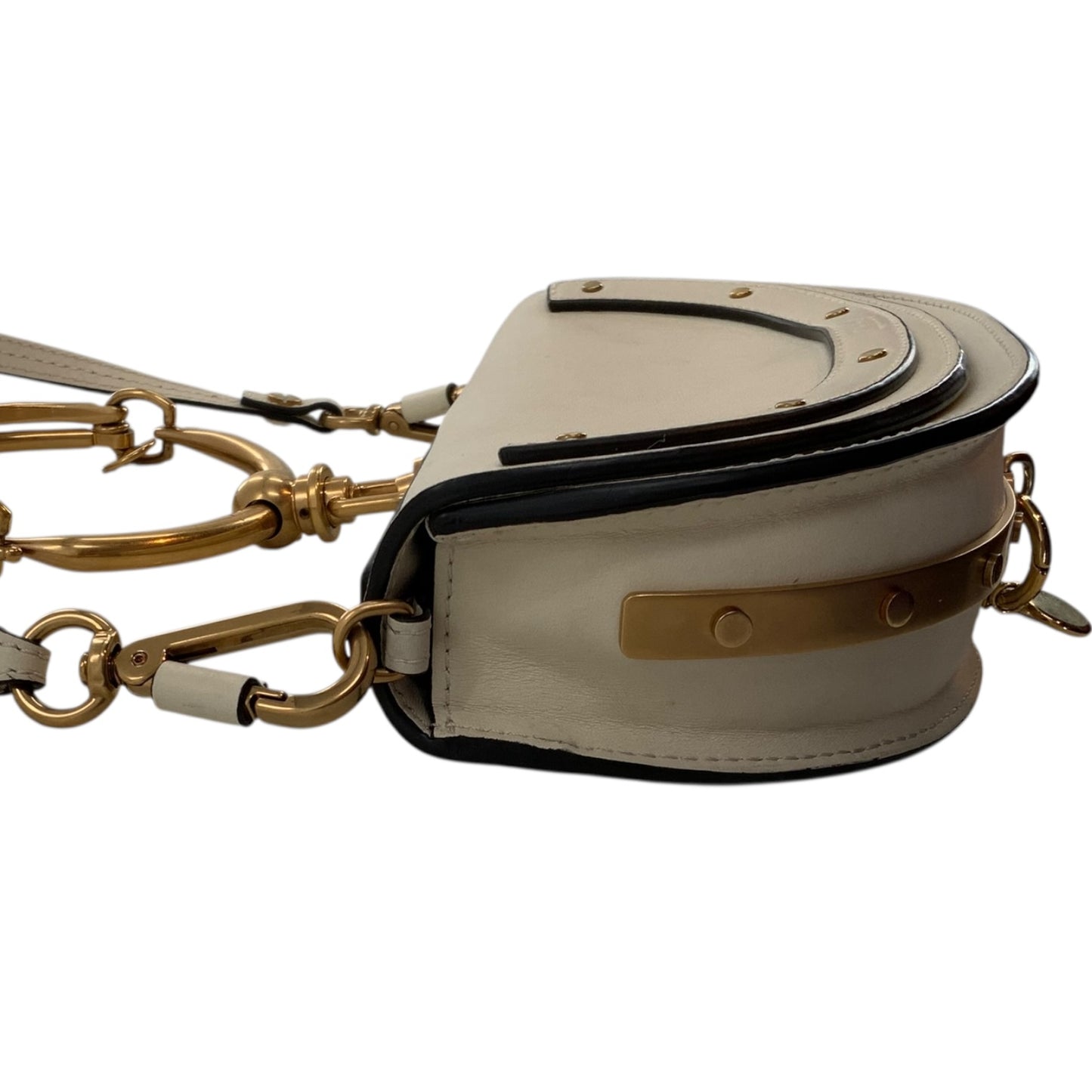 Chloe Neutral Off-White Colored Small Nile Croissant Bracelet Bag (newly available)