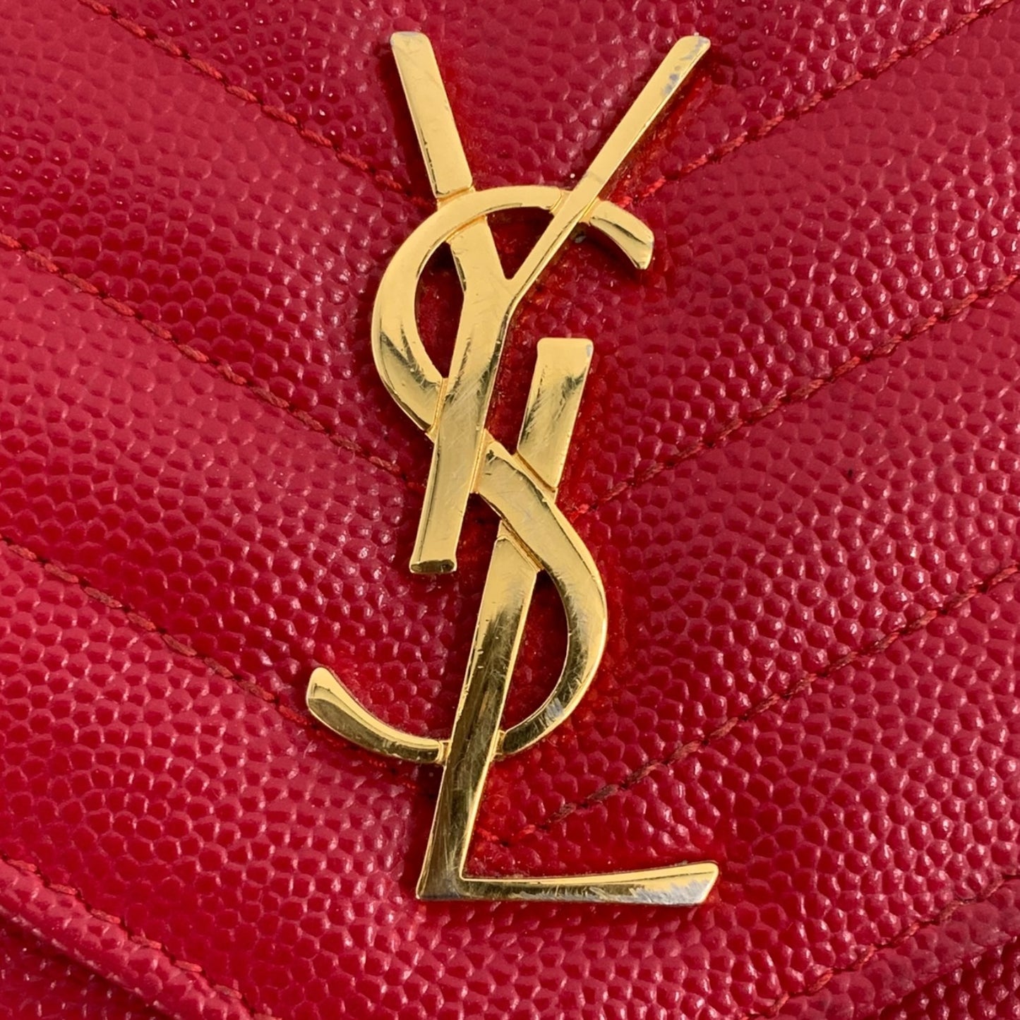 YSL Red Chevron Envelope Bag