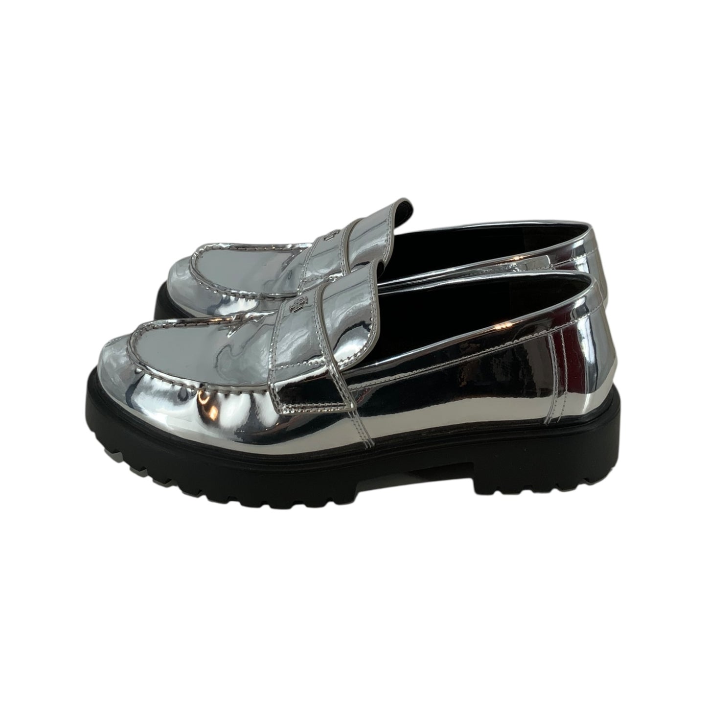 Tory Burch Mirrored Metallic Classic Lug Loafer