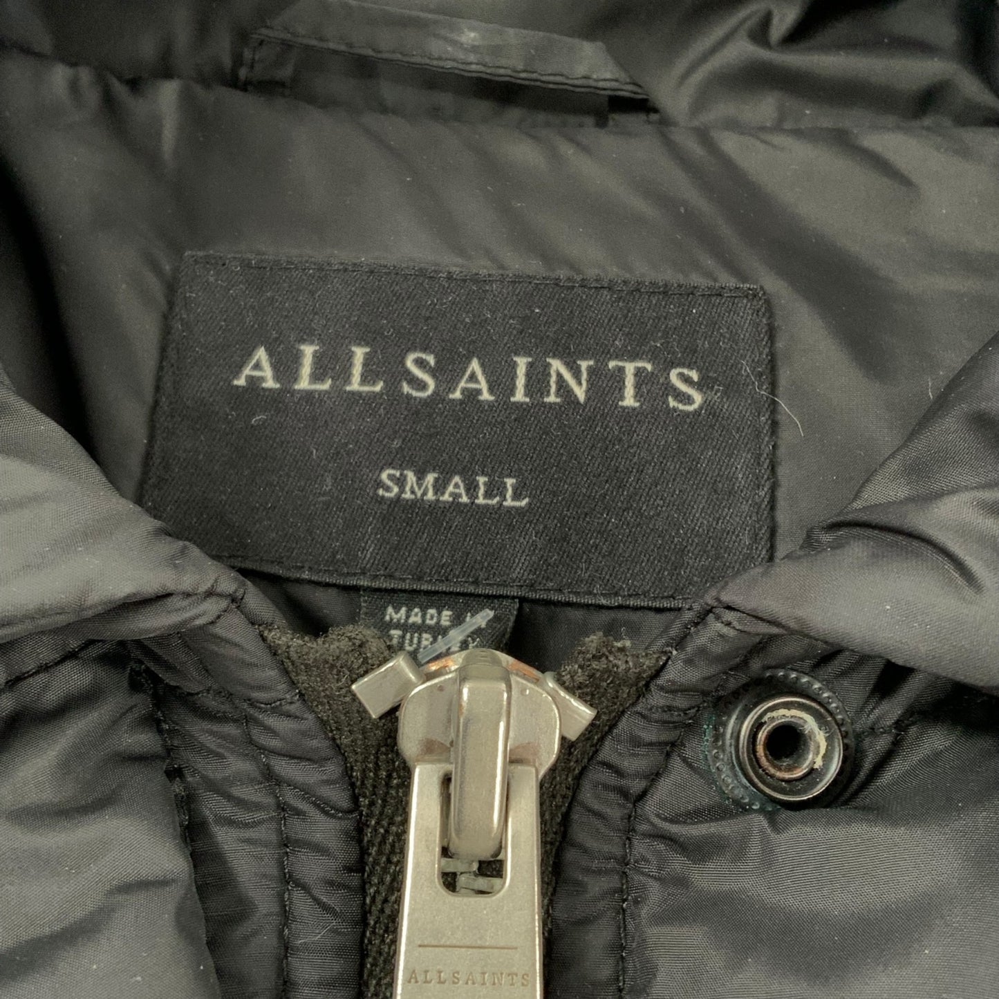 All Saints Black Puffer Coat