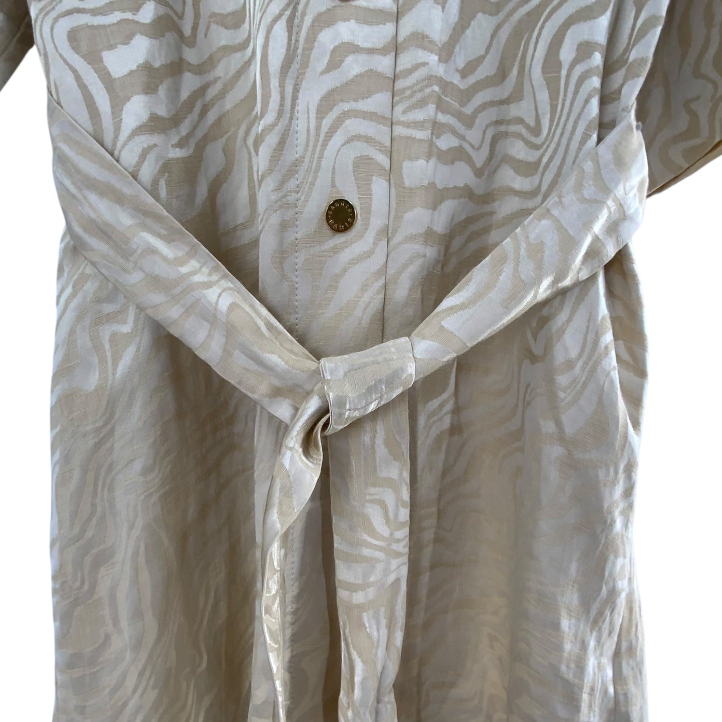 Sandro Ivory Colored Patterned Dress