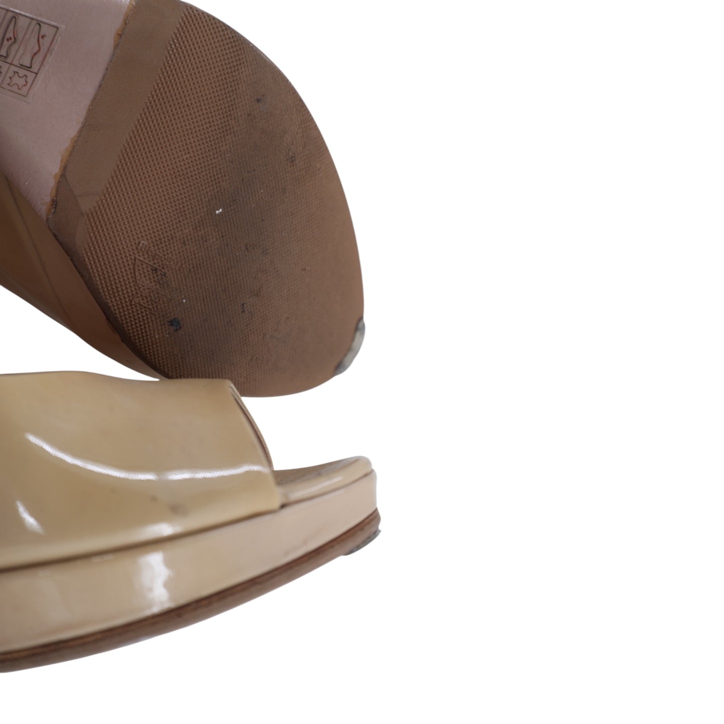 Miu Miu Peep Toe Nude Pumps