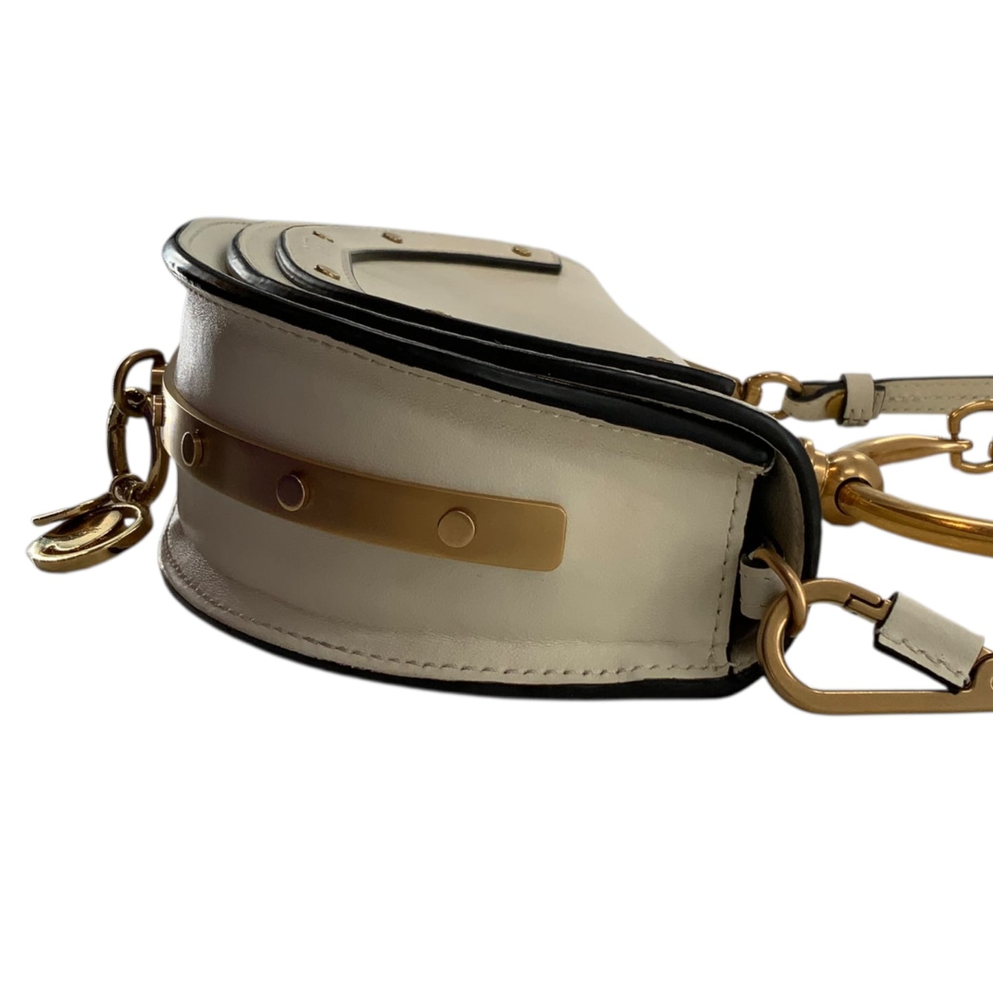 Chloe Neutral Off-White Colored Small Nile Croissant Bracelet Bag (newly available)