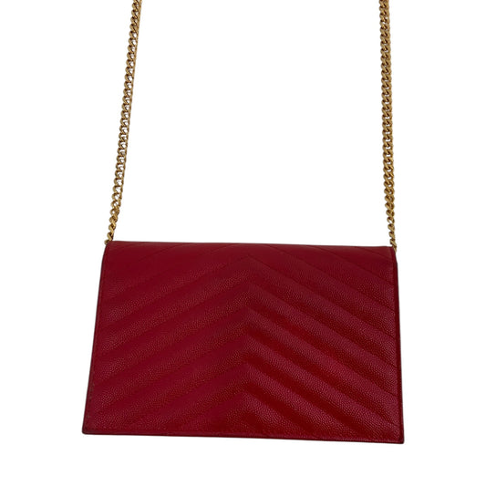 YSL Red Chevron Envelope Bag