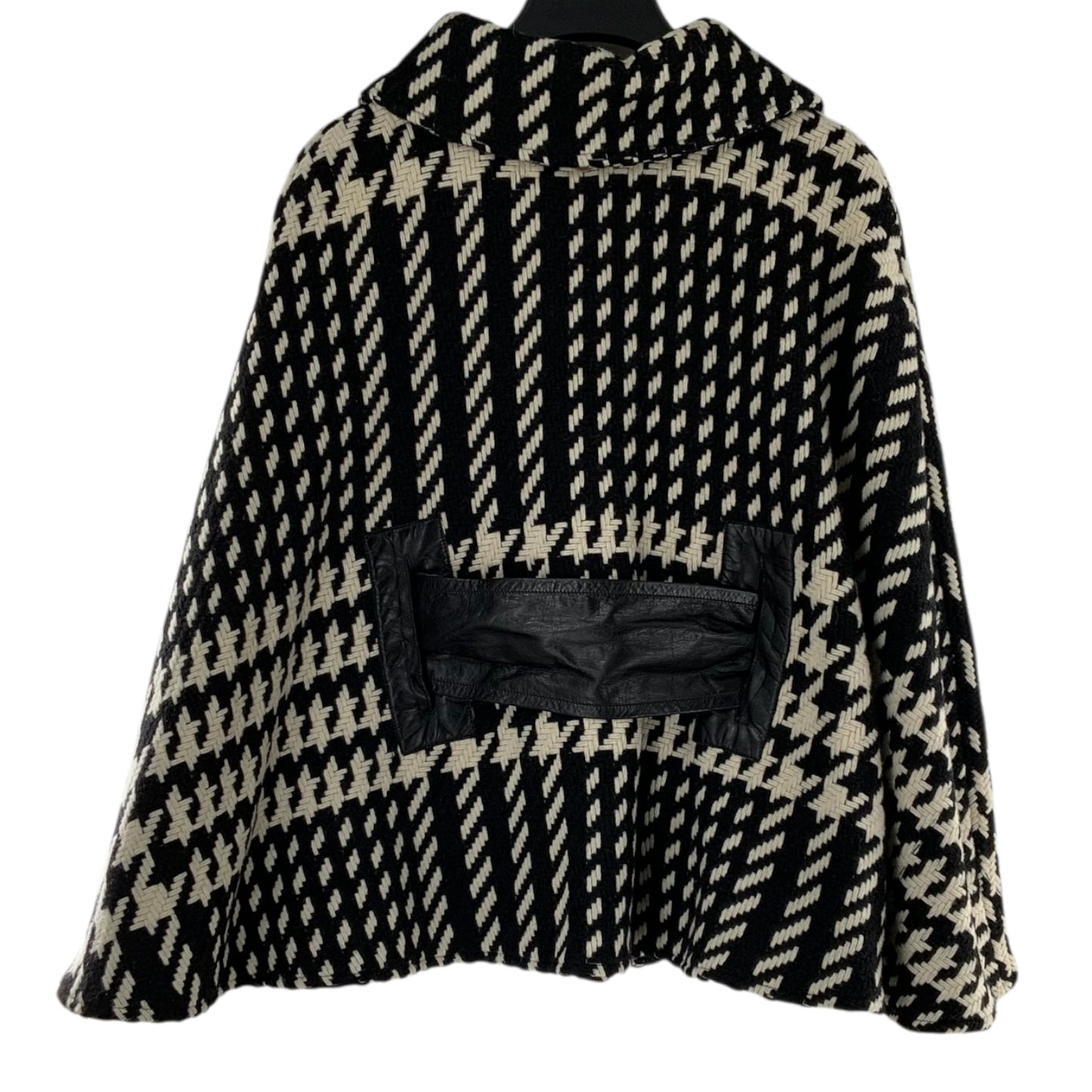 Mackage Houndstooth Print Cape/Poncho