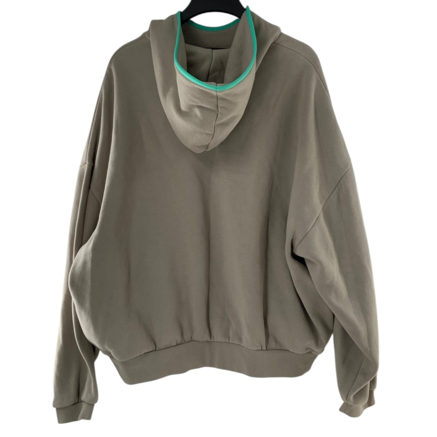 Essentials Fear of God Light Khaki Hoodie with Teal Trim