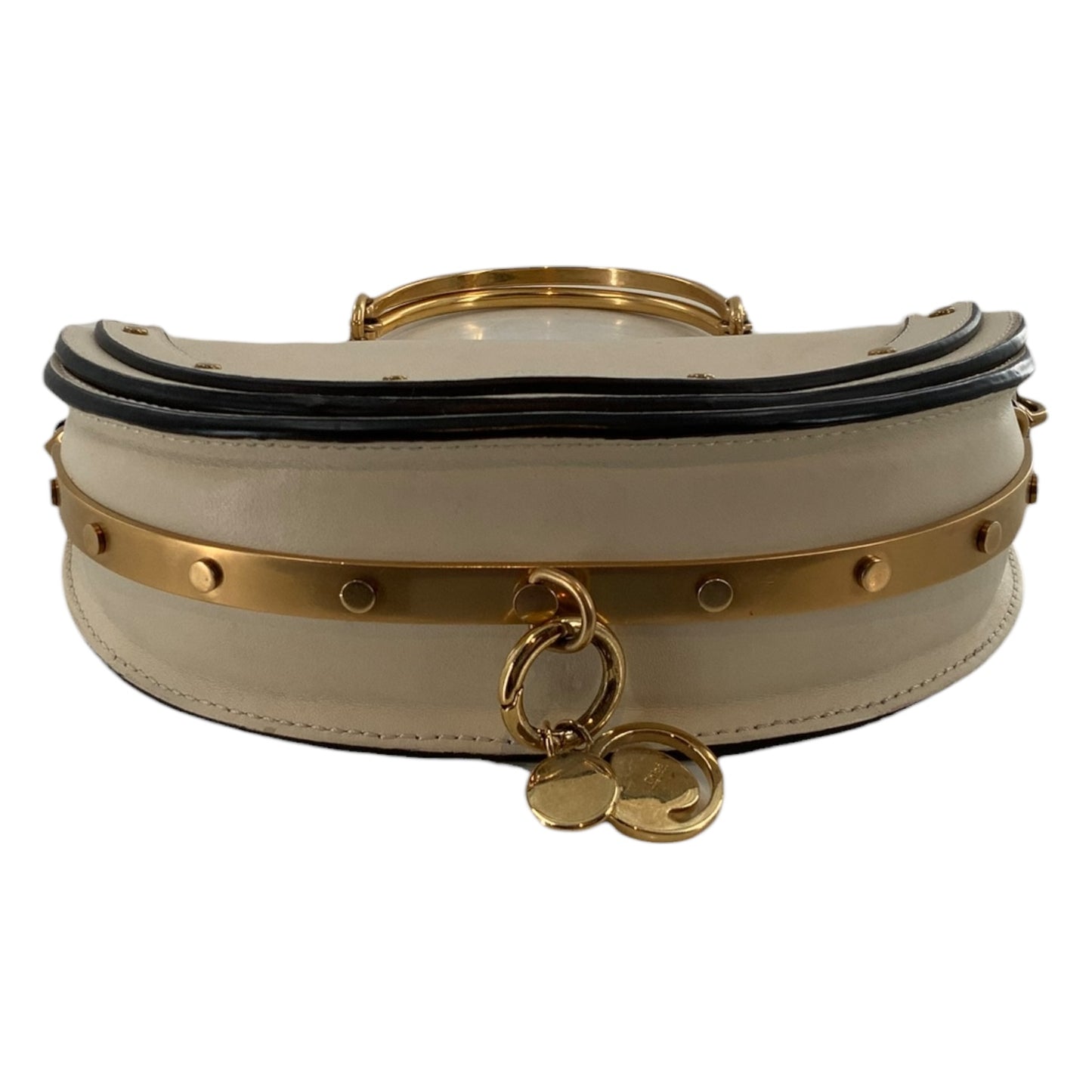 Chloe Neutral Off-White Colored Small Nile Croissant Bracelet Bag (newly available)