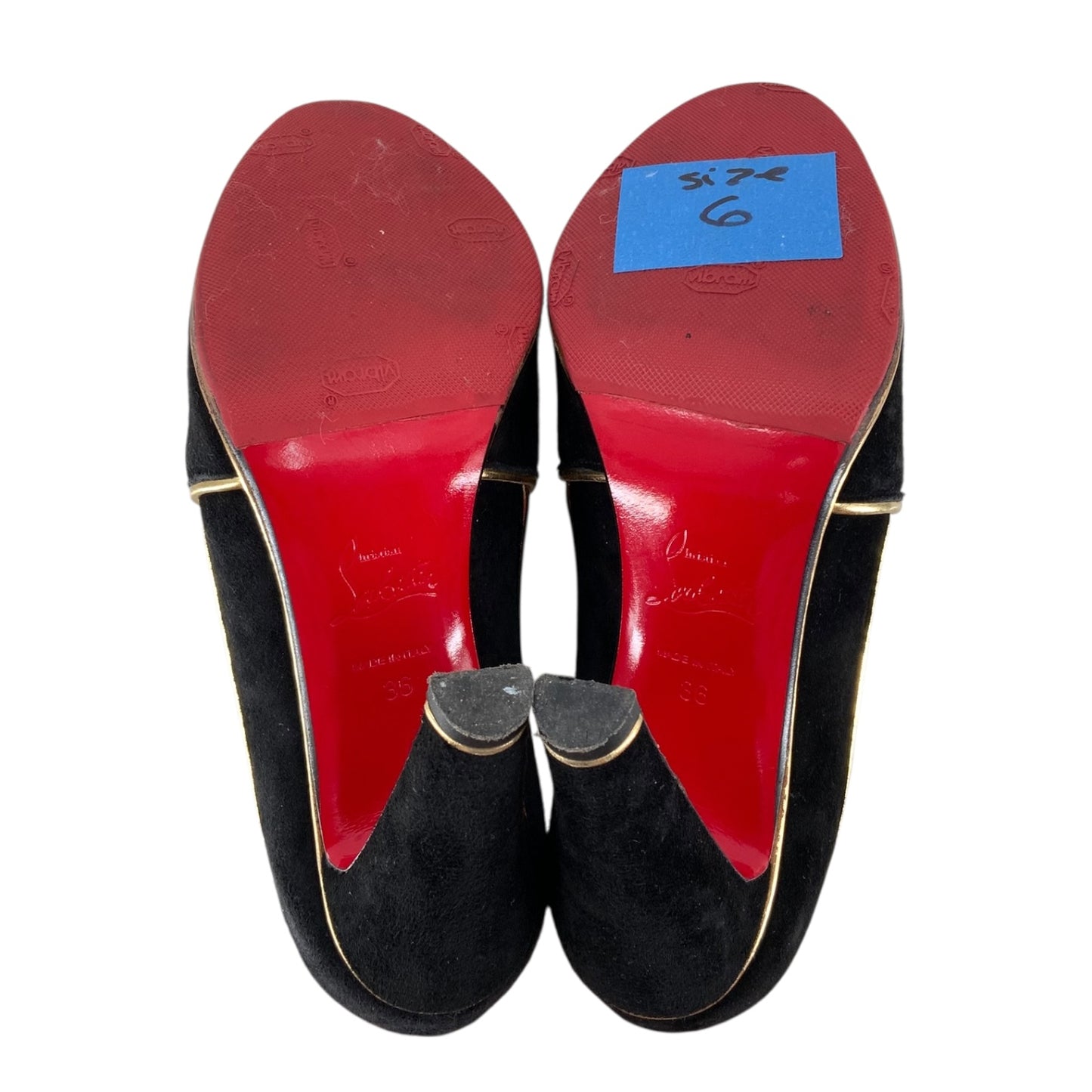 Christian Louboutin Loulou 85 Black Suede Booties