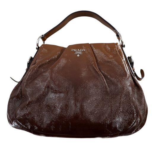 Prada Brown Ombre Patent Leather Bag