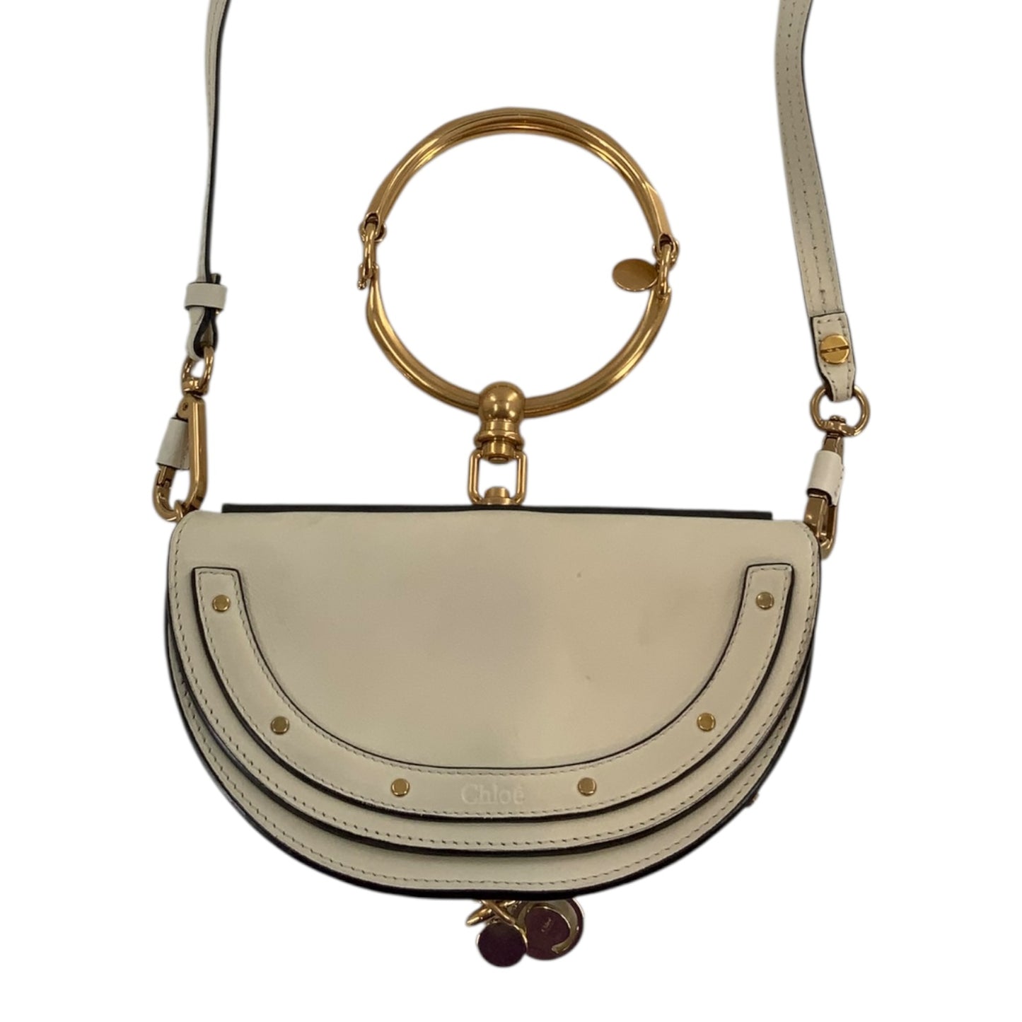 Chloe Neutral Off-White Colored Small Nile Croissant Bracelet Bag (newly available)