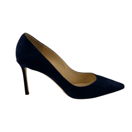 Jimmy Choo Suede Navy Blue Heels