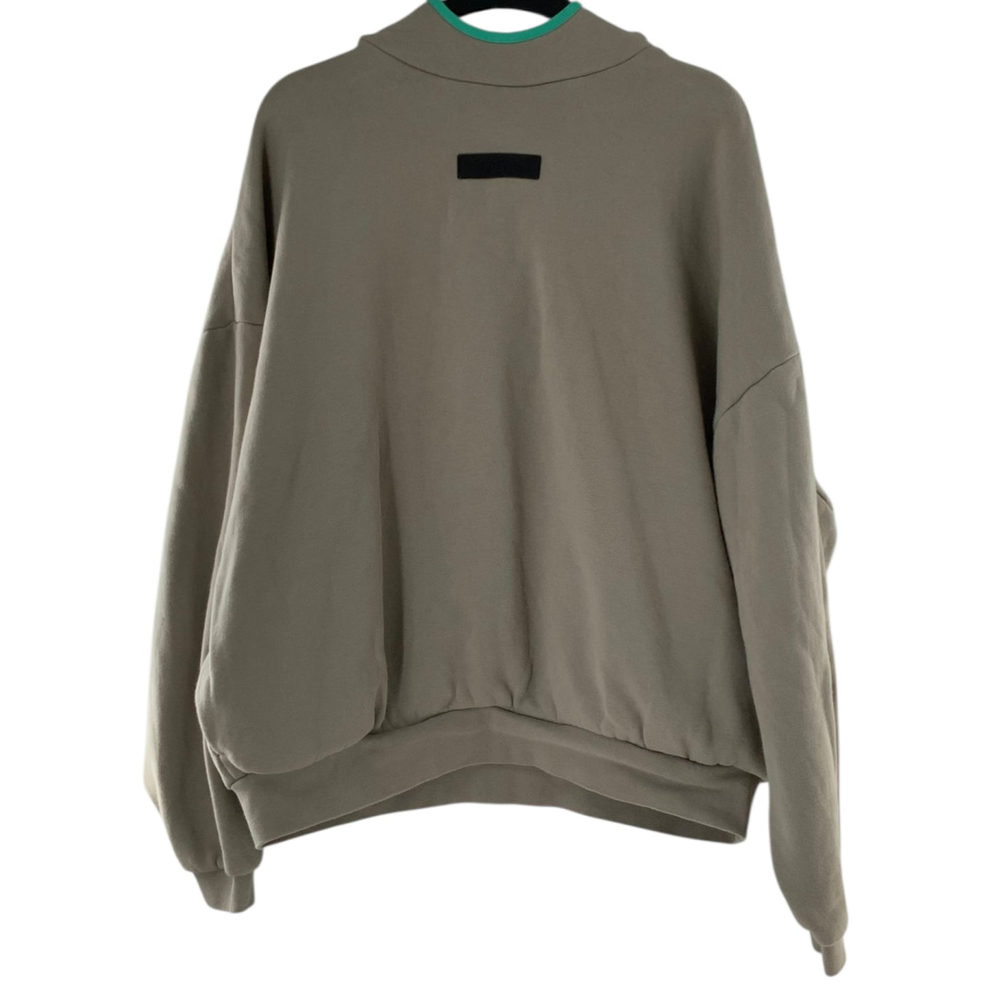 Essentials Fear of God Light Khaki Hoodie with Teal Trim