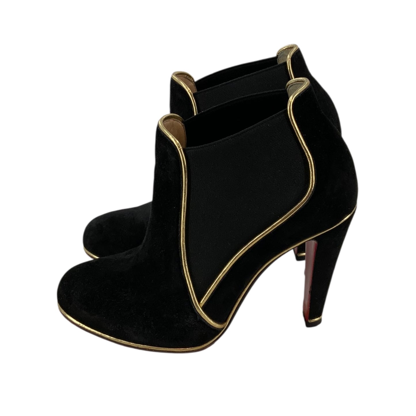 Christian Louboutin Loulou 85 Black Suede Booties