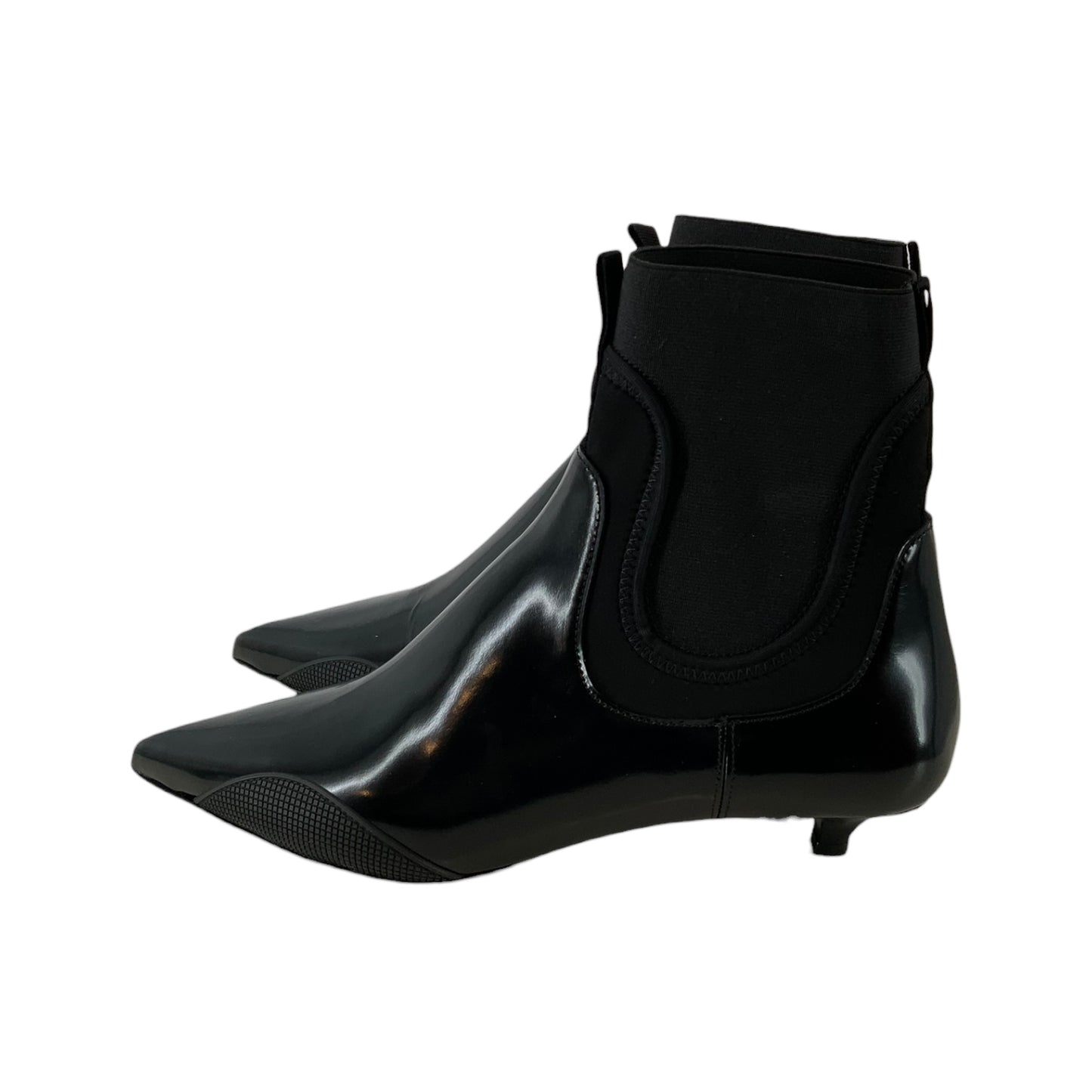 Theory Project Black Kitten Heel Booties
