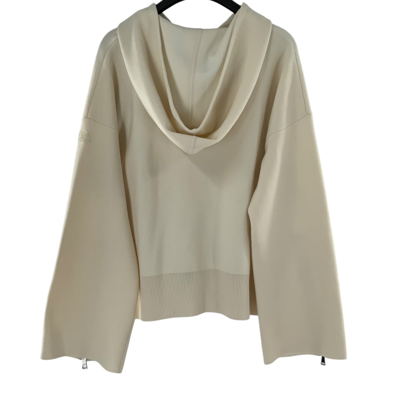 Moncler Cream Colored Zip-Up Sweater