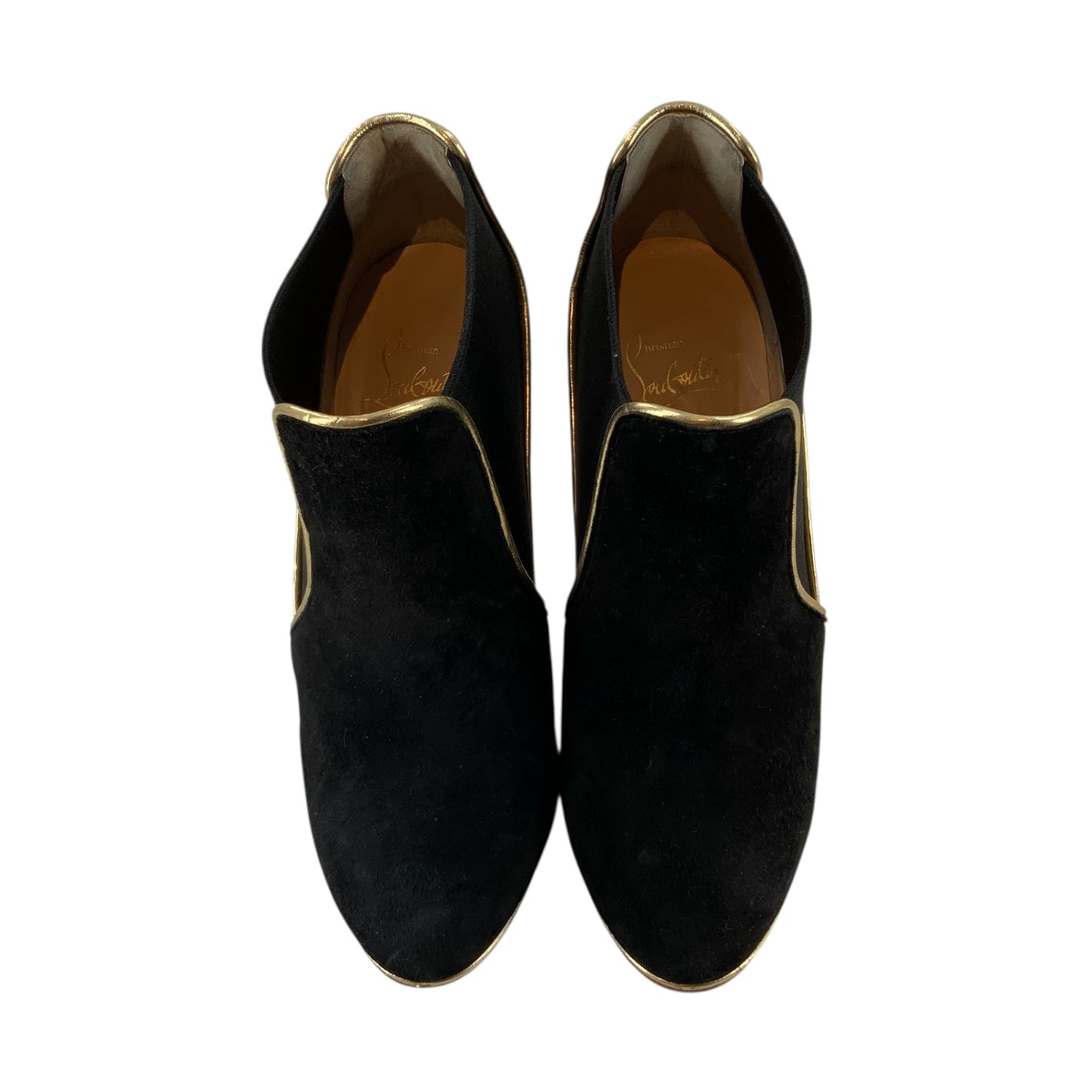 Christian Louboutin Loulou 85 Black Suede Booties