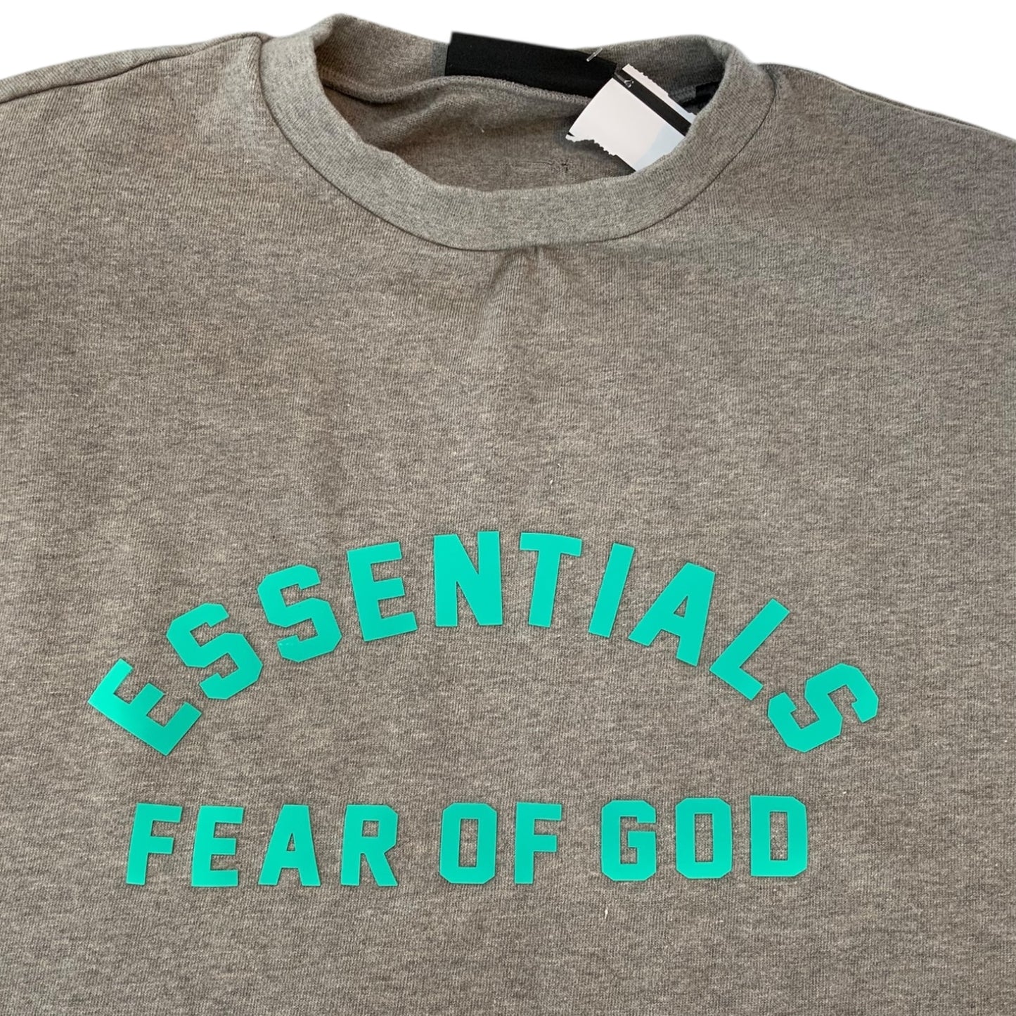 Essentials Fear of God Grey and Teal T-Shirt