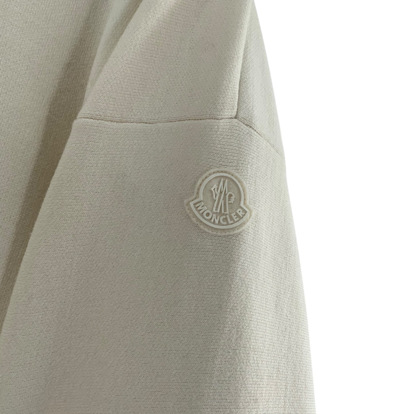 Moncler Cream Colored Zip-Up Sweater