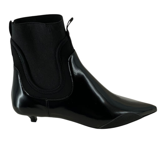 Theory Project Black Kitten Heel Booties