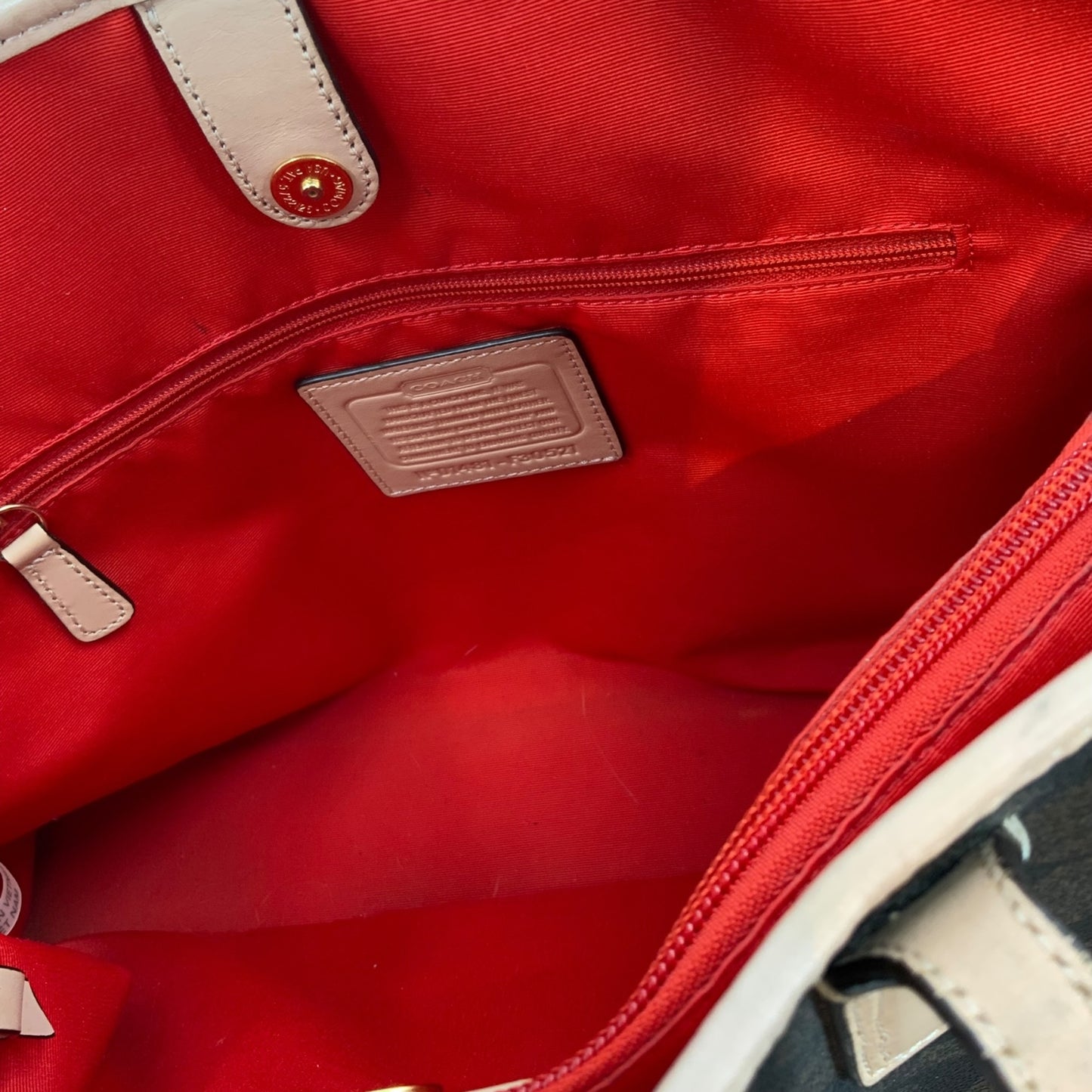 Coach Signature Stripe Tote Bag