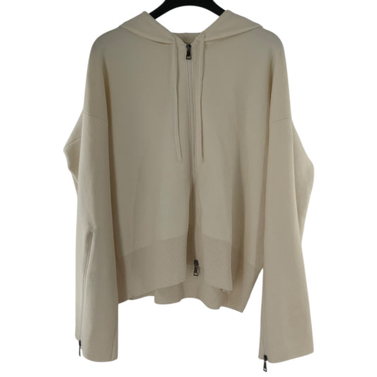Moncler Cream Colored Zip-Up Sweater