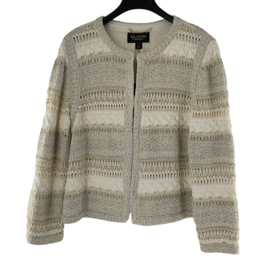 St. John Coture Metallic Silver Accent Evening Sweater