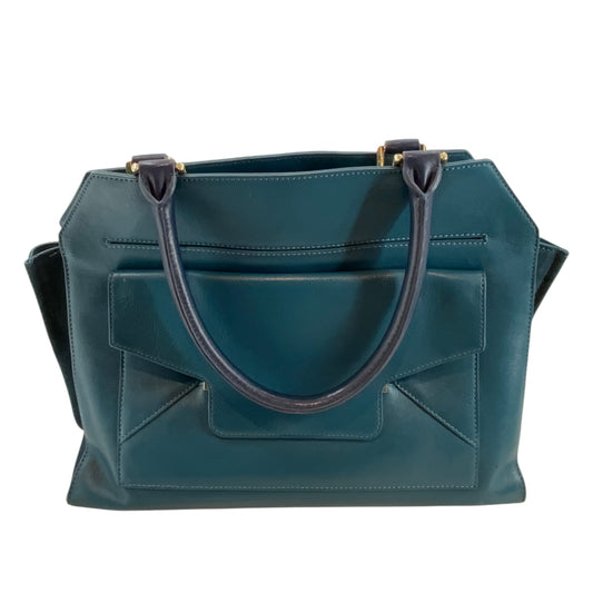 Tory Burch Penelope Teal Leather Satchel