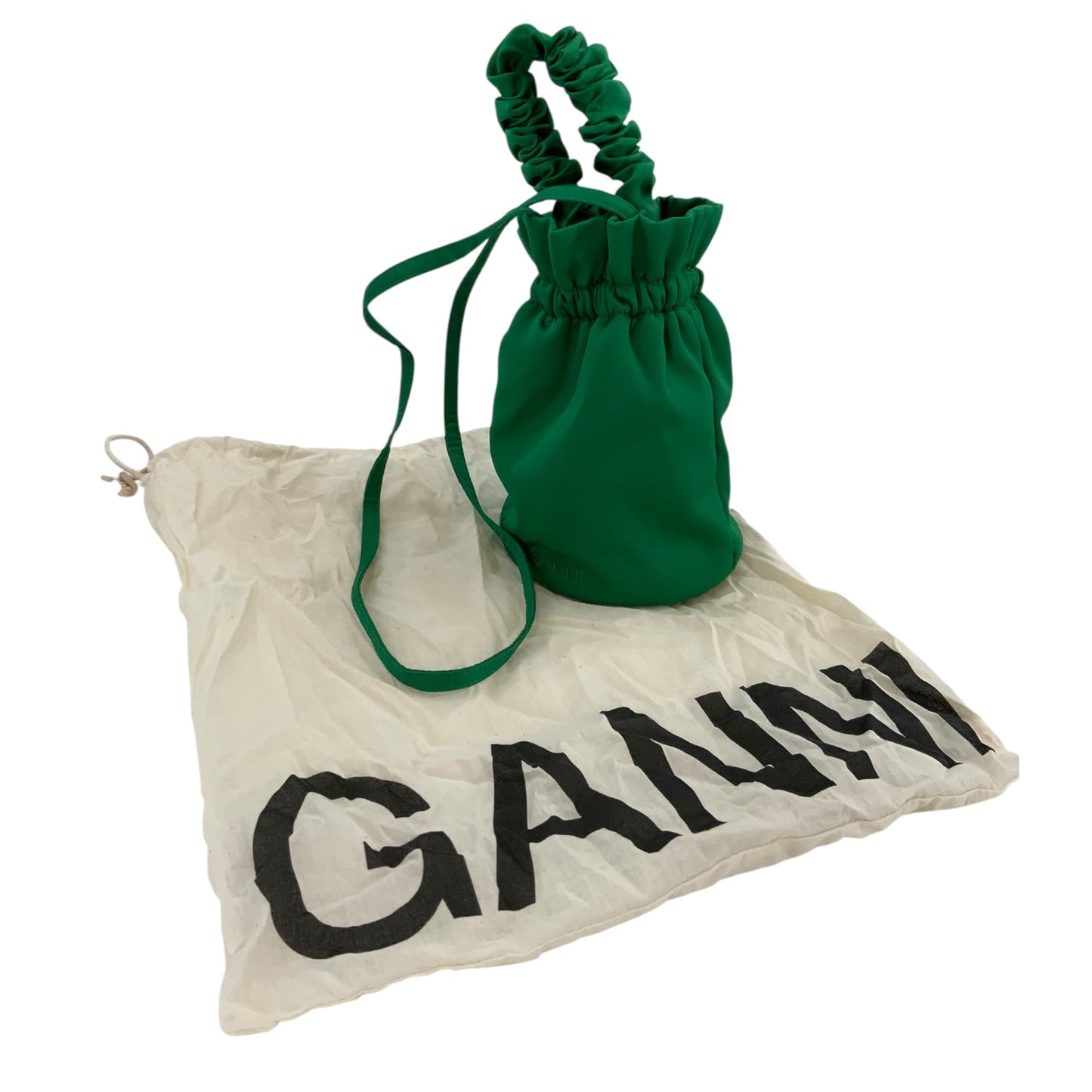 Ganni Green Bucket Bag