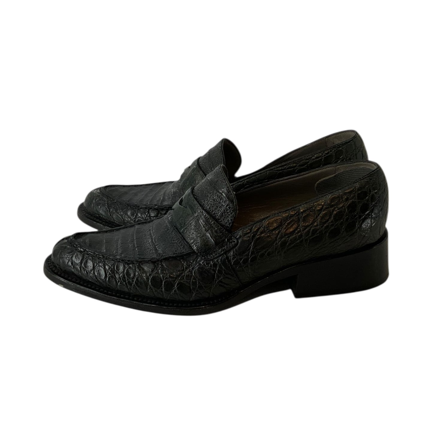 Prada Alligator Leather Loafers