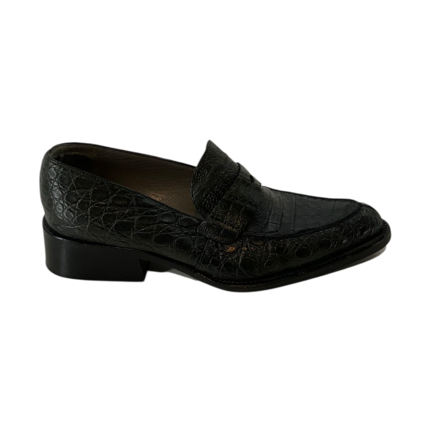 Prada Alligator Leather Loafers