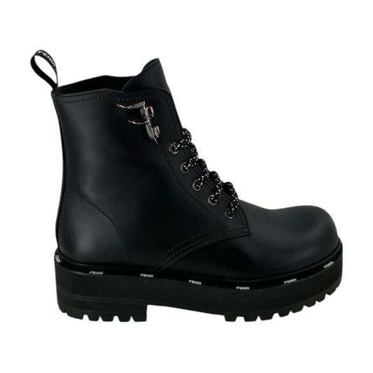 Fendi Calfskin FFreedom Platform Biker Boots