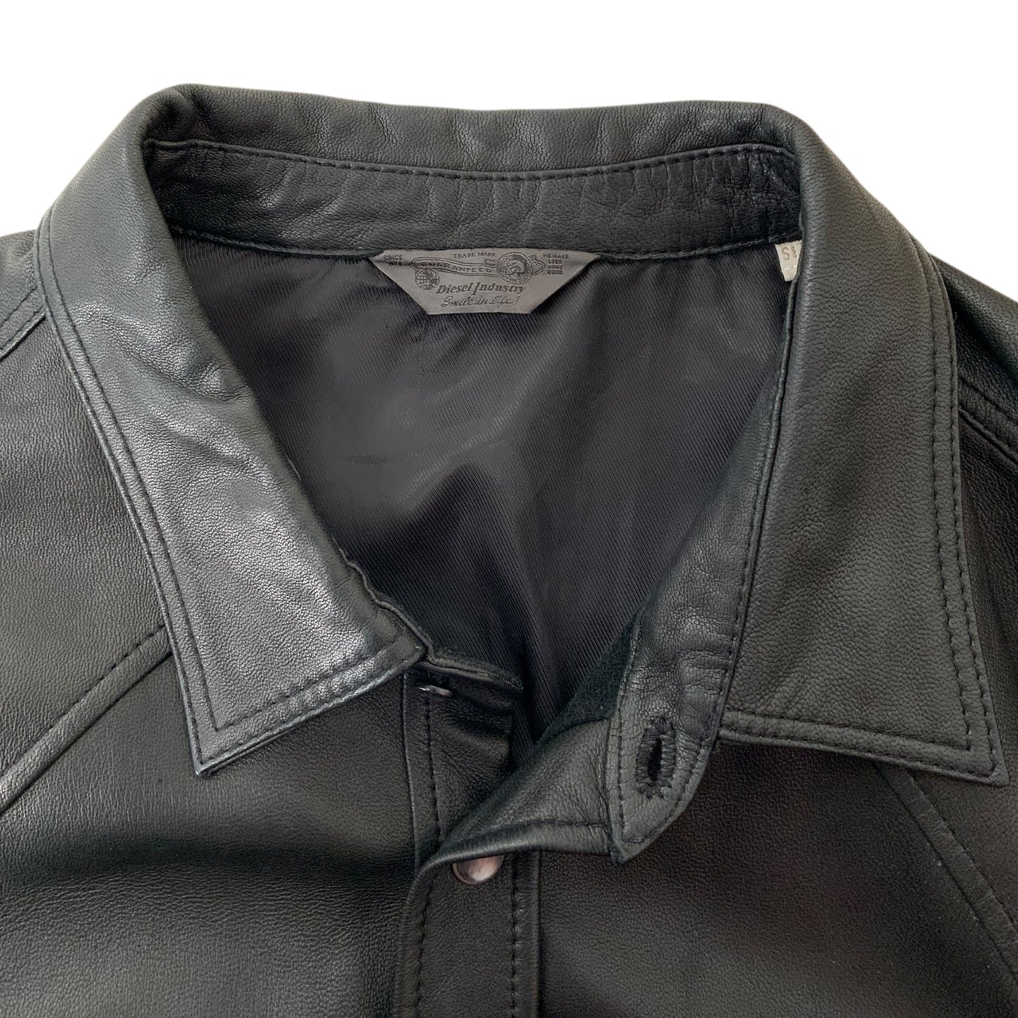 Diesel Leather Button-Up Shirt