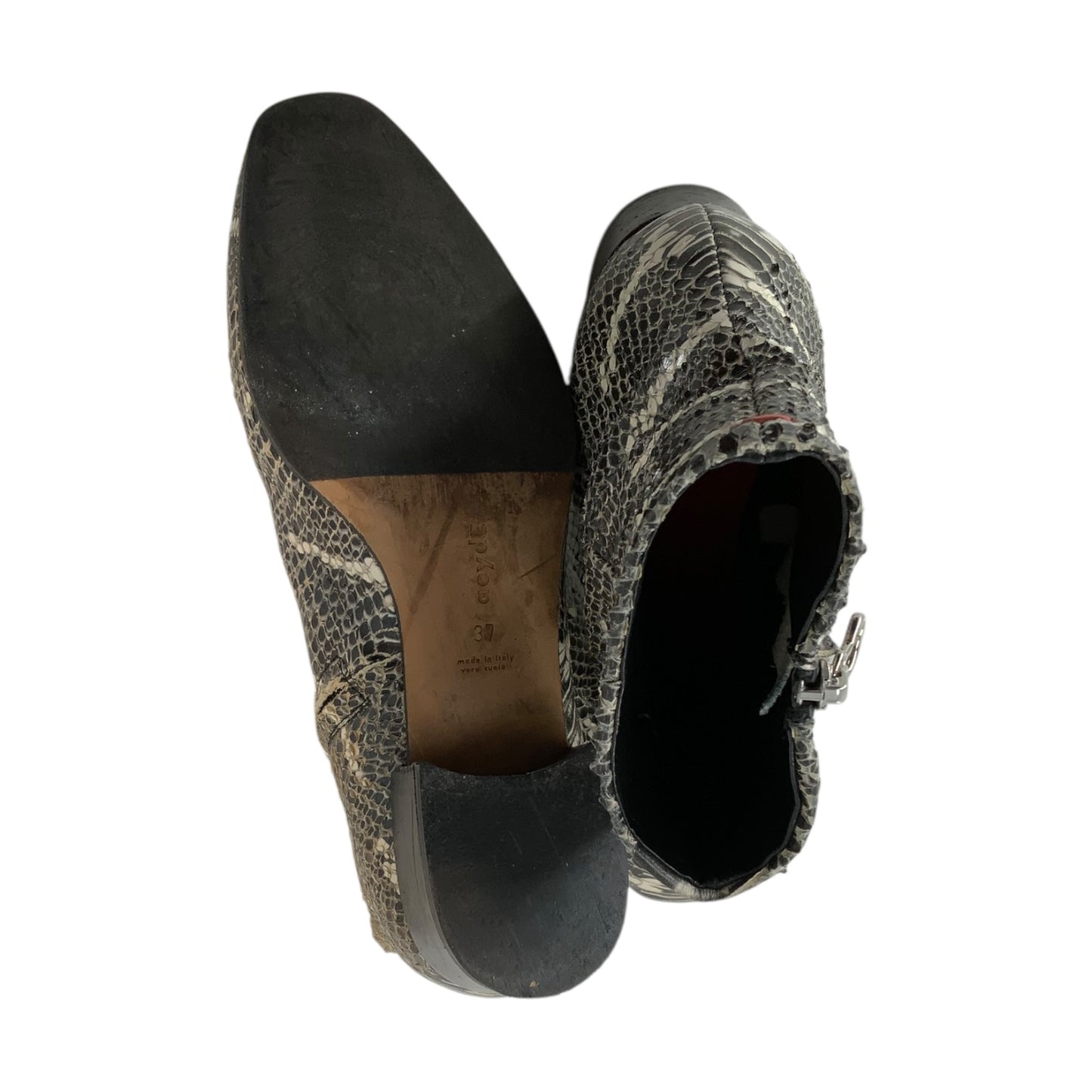 Aeyde Snakeskin Booties
