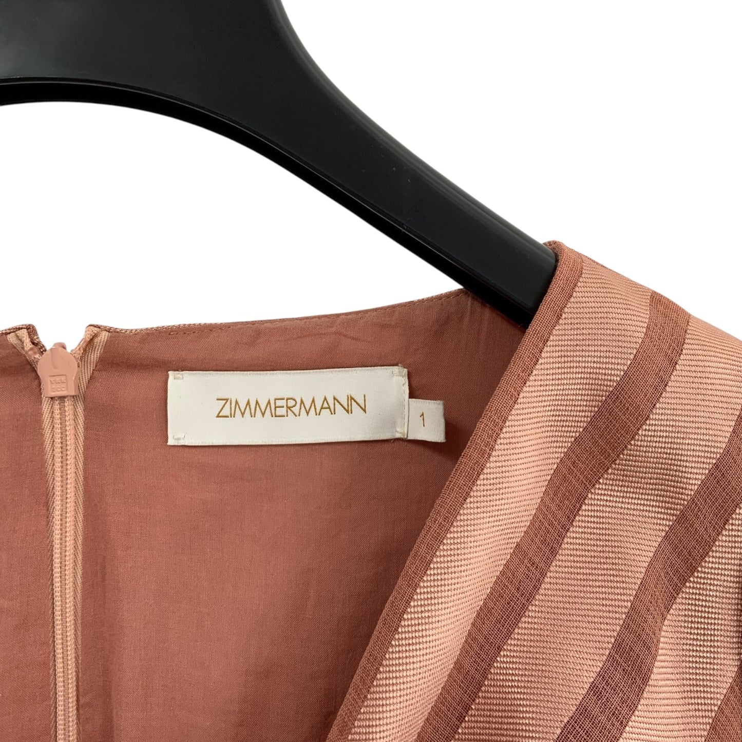 Zimmerman Blush Colored Pleated Midi Dress