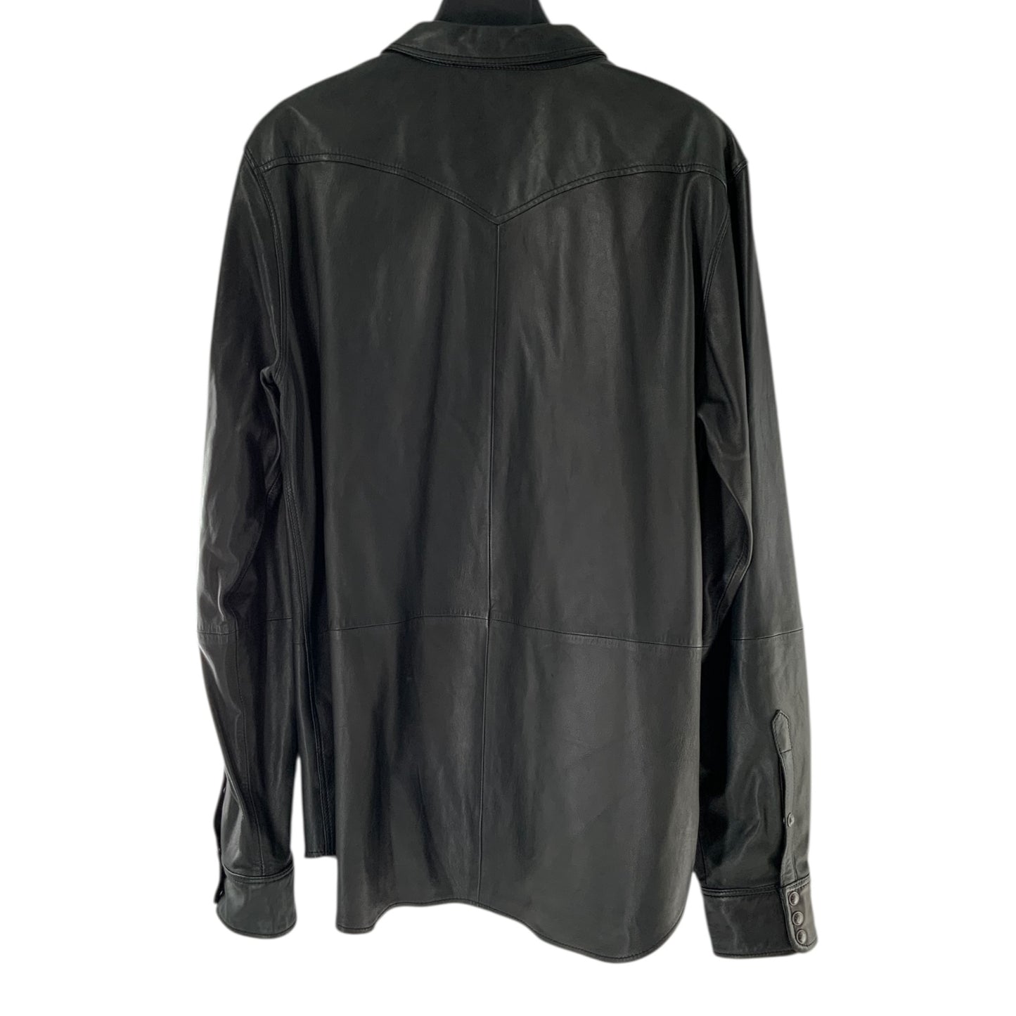 Diesel Leather Button-Up Shirt