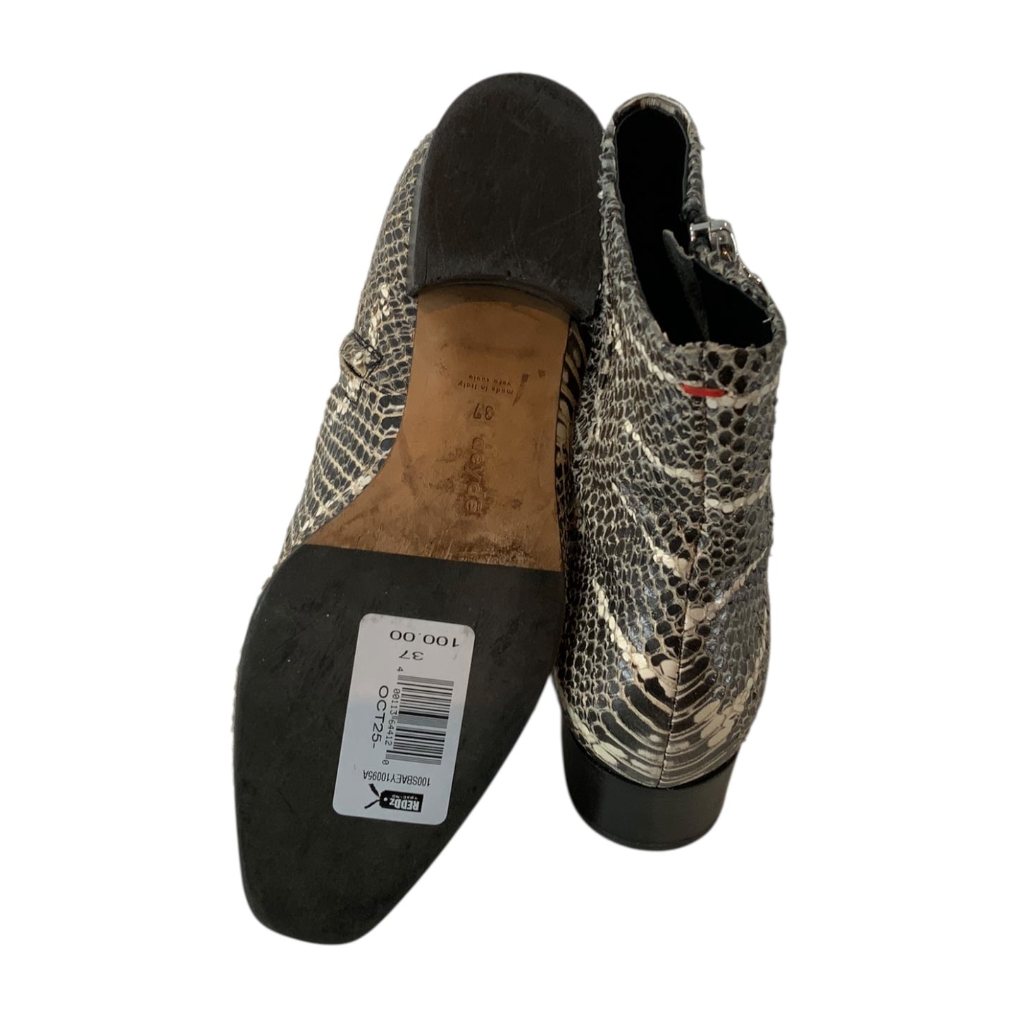 Aeyde Snakeskin Booties