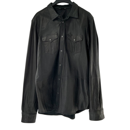 Diesel Leather Button-Up Shirt