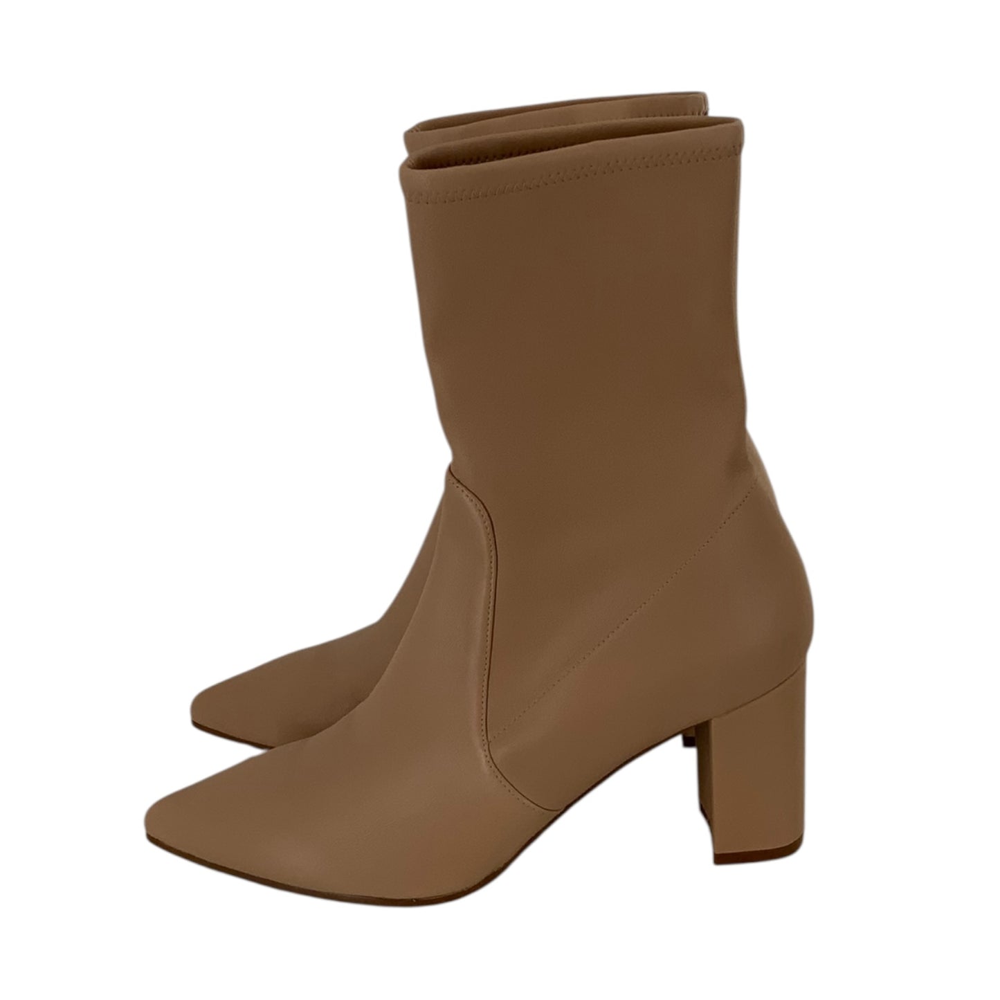 Stuart Weitzman Nude Pointed Toe Booties