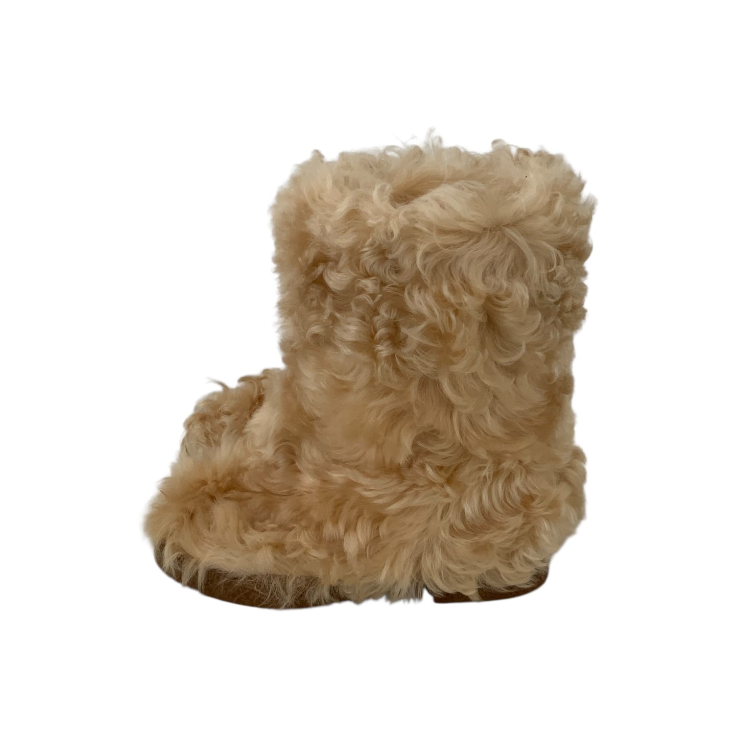 Saint Laurent Beige Shearling Ankle Boots