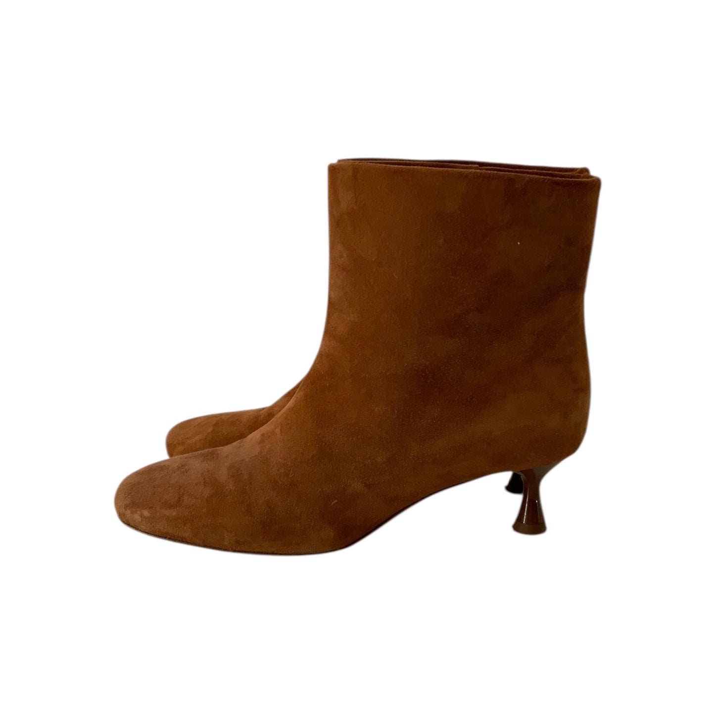 Dear Frances Brown Suede Kitten Heel Boots