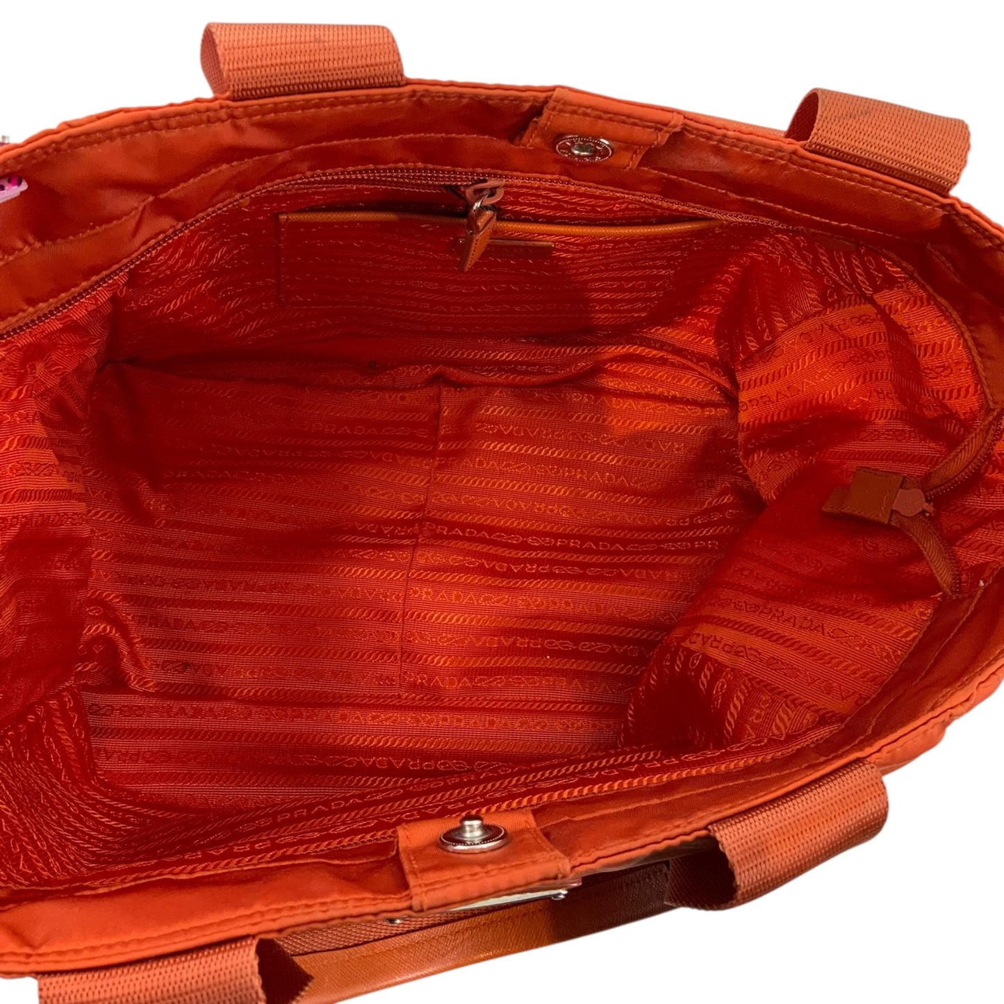 Prada Bright Orange Tote Bag