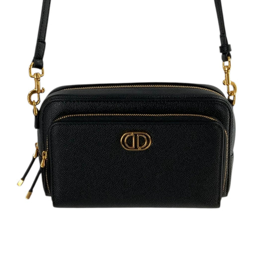 Christian Dior Grained Calfskin Caro Double Pouch Crossbody Bag