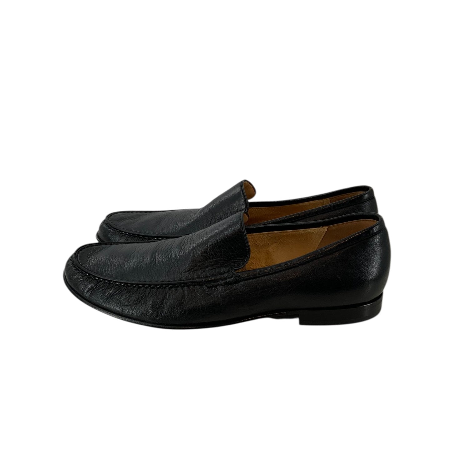 Bally Canisio Black Grained Leather Loafers