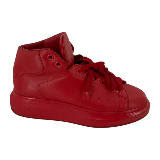 Alexander McQueen High Top Red Sneakers