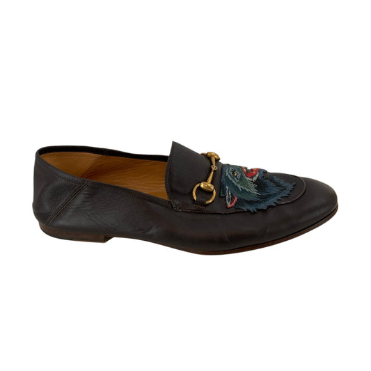 Gucci Horsebit and Embroidered Patch Detail Loafers